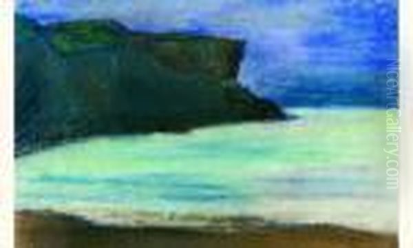 Les Falaises Oil Painting by Alexandre Desgoffe