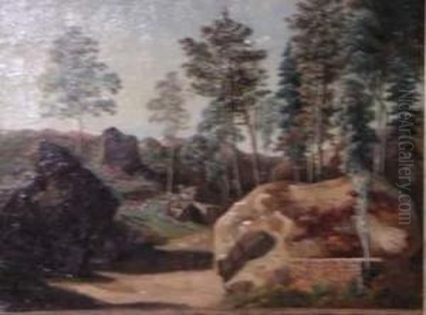 Paysage De Circoin Oil Painting by Blaise Alexandre Desgoffe