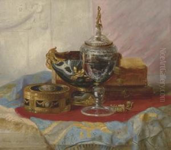 A Still Life Oil Painting by Blaise Alexandre Desgoffe