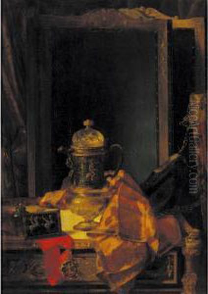 Objects Of Virtu Oil Painting by Blaise Alexandre Desgoffe