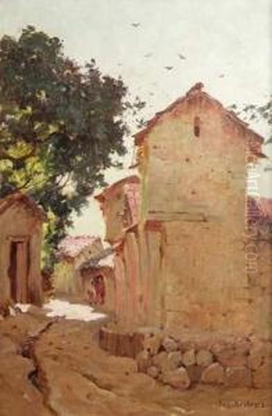 Ruelle Animee Oil Painting by Eugene Deshayes