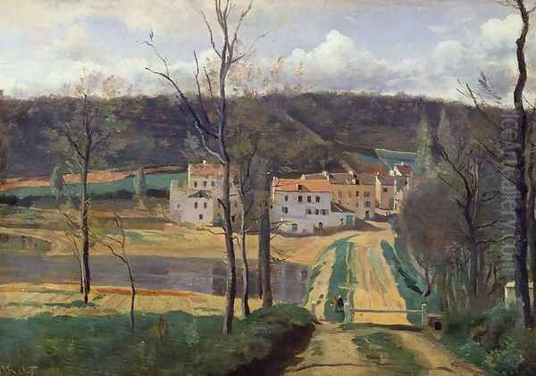 Ville-d'Avray, c.1820 Oil Painting by Jean-Baptiste-Camille Corot