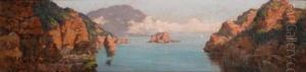 Calanques Atipasa Oil Painting by Eugene Deshayes