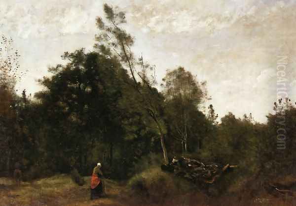 Forest Clearing in the Limousin I Oil Painting by Jean-Baptiste-Camille Corot