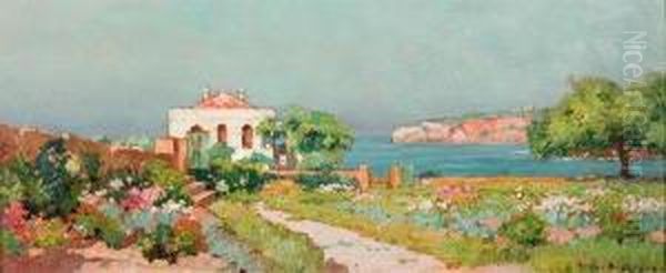 Villa Mauresque Oil Painting by Eugene Deshayes