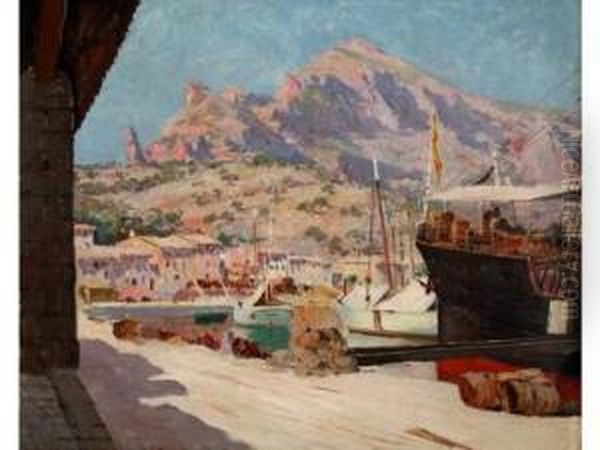 Les Baleares. Oil Painting by Eugene Deshayes