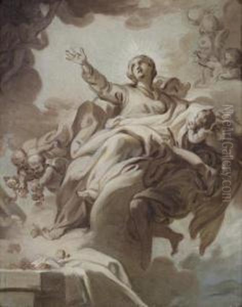 Assomption De La Vierge Oil Painting by Jean-baptiste Deshays