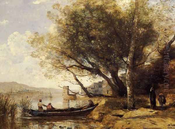 Smyrne-Bornabat Oil Painting by Jean-Baptiste-Camille Corot