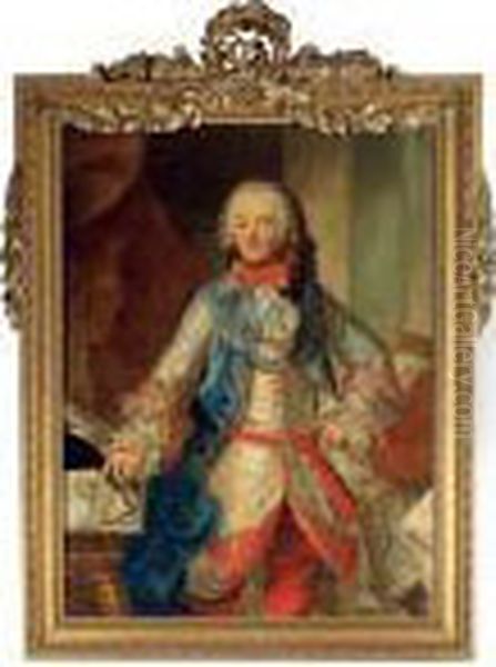 Portrait De Johann Maximilian Iv, Comte Preysing-hohenaschau Oil Painting by Georg Desmares