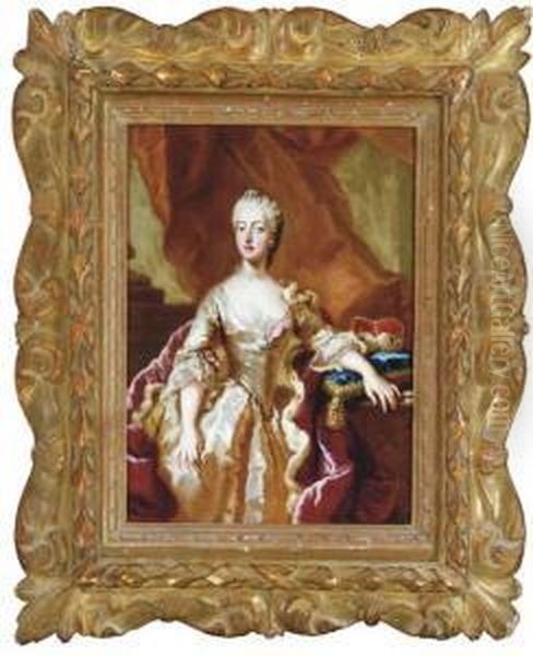 Portrait Of Maria Josepha Oil Painting by Georg Desmares