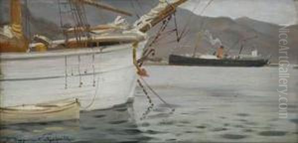 Philippeville, 1896, Le Port (algerie) Oil Painting by Xavier Desparmet-Fitzgerald