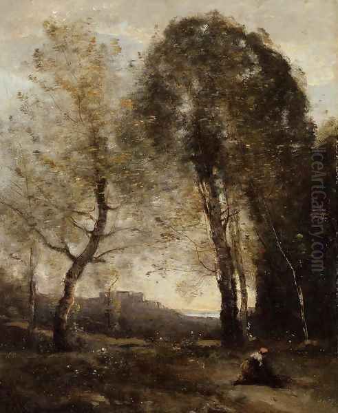 Souvenir of Italy II Oil Painting by Jean-Baptiste-Camille Corot