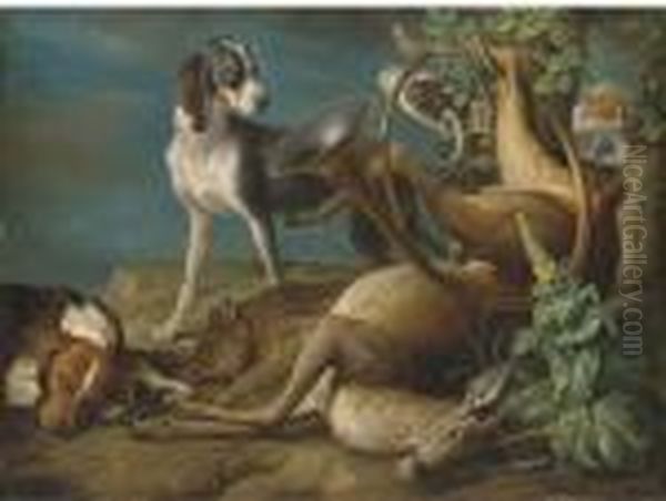 Le Retour De La Chasse Oil Painting by Alexandre-Francois Desportes