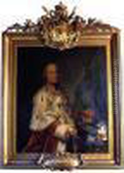 Portrait Du Duc De Saxe Clement Wenceslaus, Electeur Et Archeveque De Treves Oil Painting by Claude Louis Desrais