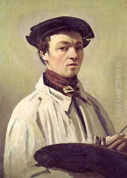 Self Portrait, c.1840 Oil Painting by Jean-Baptiste-Camille Corot