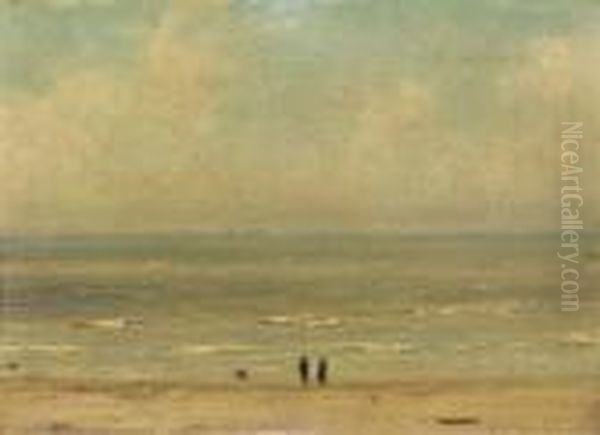 Staring Out Over Sea Oil Painting by Johannes Josephus Destree