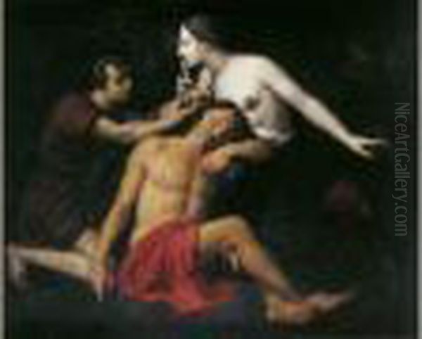 Samson Et Dalila Oil Painting by Michele Desubleo