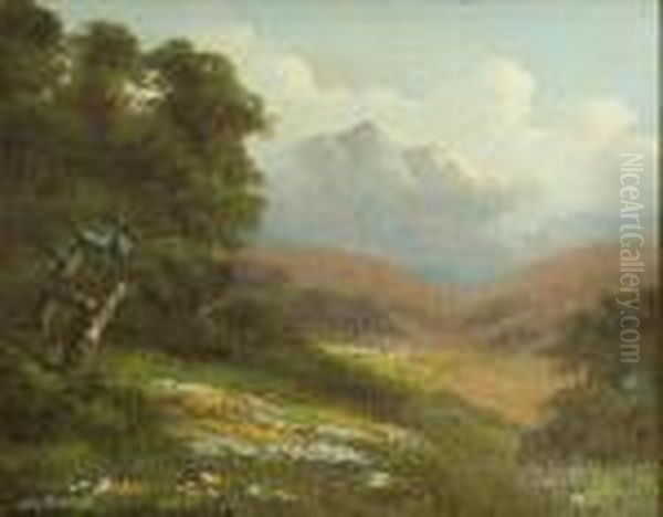 A View Of Mt. Tamalpais Oil Painting by Richard Detreville