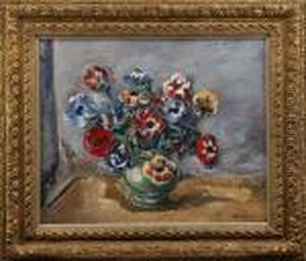 Blomsterstilleben Oil Painting by Eric Detthow