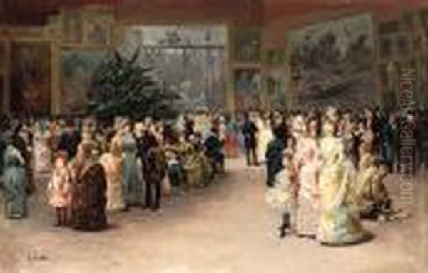 Saleroom Notice Oil Painting by Cesare-Auguste Detti