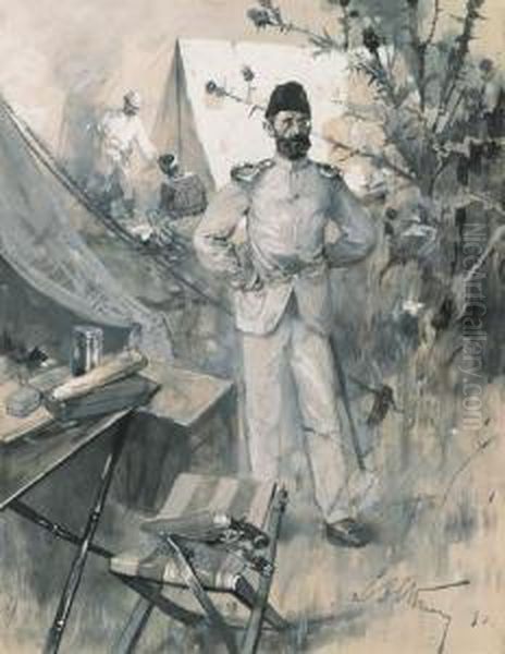 Emin Pasha Oil Painting by Ludwig Dettmann