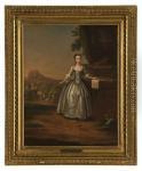 Portrait Of A Lady Said To Be Philippa Massingberd Oil Painting by Arthur Devis