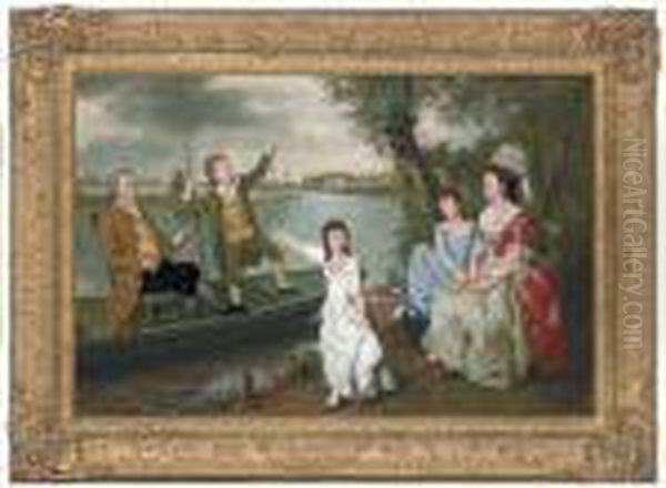 Portrait Of A Family Oil Painting by Arthur Devis