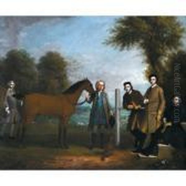 A Hunt Portrait Oil Painting by Arthur Devis