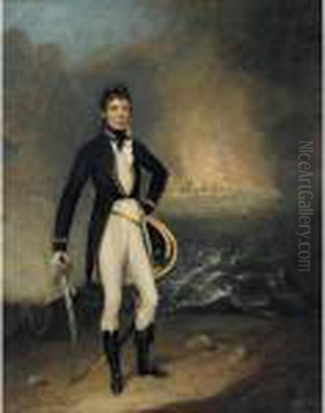 Portrait Of A Naval Officer Oil Painting by Arthur William Devis