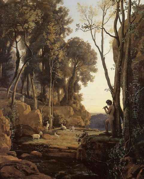 The Little Shepherd Oil Painting by Jean-Baptiste-Camille Corot