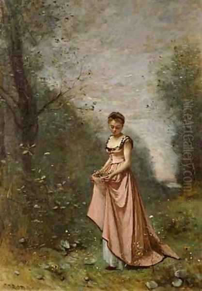 Springtime of Life Oil Painting by Jean-Baptiste-Camille Corot