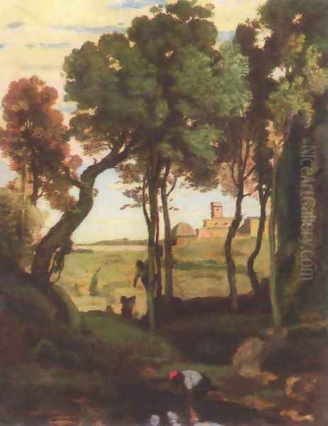 Castelgandolfo Oil Painting by Jean-Baptiste-Camille Corot