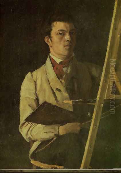 Self-portrait at 29 Oil Painting by Jean-Baptiste-Camille Corot