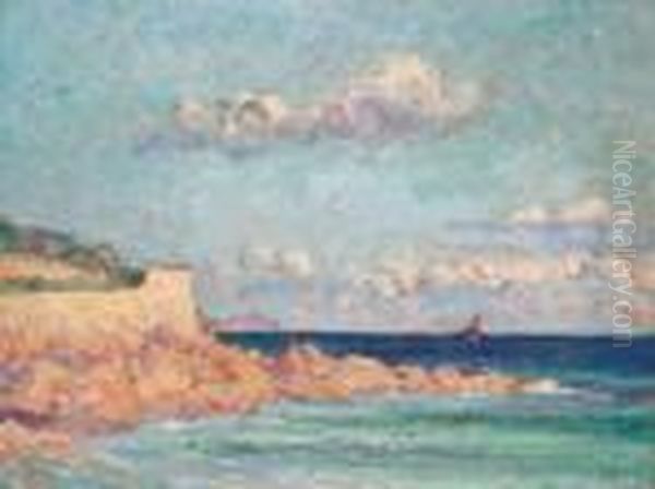 Perros-guirec, Cotes Du Nord Oil Painting by Emile Alfred Dezaunay