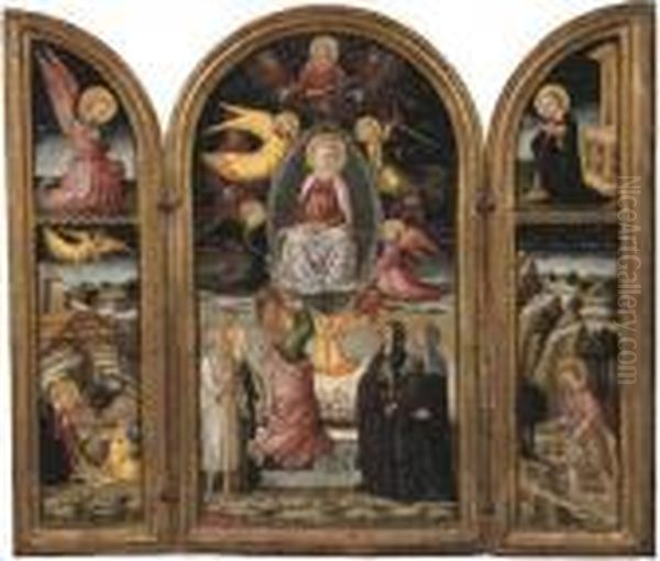 A Triptych Oil Painting by Bicci Di Neri