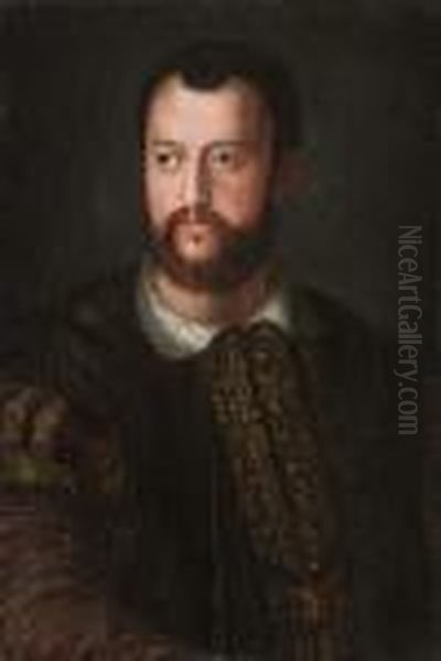 Portrait Of Cosimo I De'medici (1519-74) Oil Painting by Agnolo Bronzino