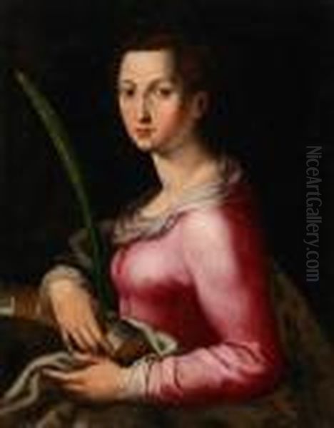 St. Catherine Of Alexandria Oil Painting by Agnolo Bronzino