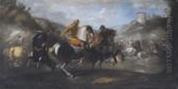 Battaglia Oil Painting by Andrea Di Lione