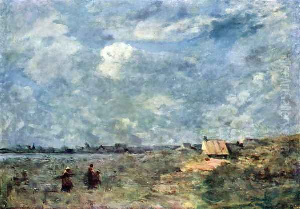 Stürmisches Wetter. Ufer des Pas-de-Calais Oil Painting by Jean-Baptiste-Camille Corot