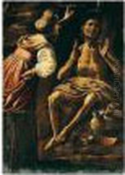 Job Scolded By His Wife Oil Painting by Rutilio Lorenzo Di Manetti