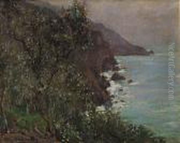 Promontorio Sul Mare Oil Painting by Guido Di Montezemolo