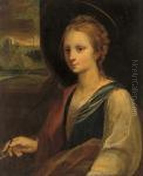 Saint Catherine Of Alexandria Oil Painting by Ventura Salimbeni