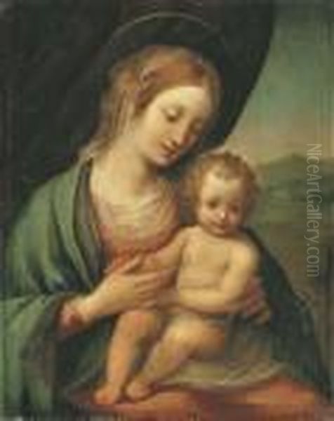 The Madonna And Child Oil Painting by Ventura Salimbeni