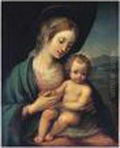 The Madonna And Child Oil Painting by Ventura Salimbeni