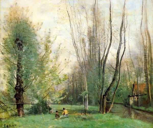 Morning at Beauvais Oil Painting by Jean-Baptiste-Camille Corot