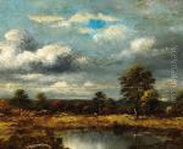 Paysage A L'etang Oil Painting by Narcisse Virgilio Diaz De La Pena