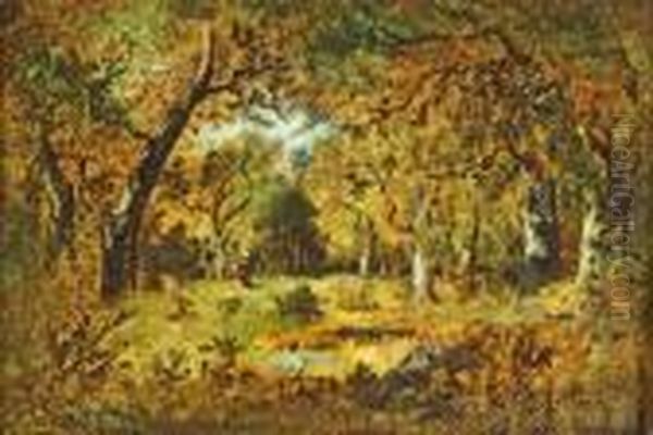 Chemin En Sous-bois Oil Painting by Narcisse Virgilio Diaz De La Pena