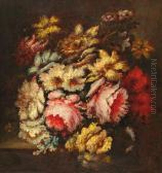 Bouquet De Fleurs Oil Painting by Narcisse Virgilio Diaz De La Pena