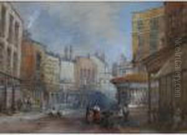 A Street In Southampton Oil Painting by Thomas Colman Dibdin