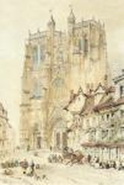 Abbeville; And St. Ouen Oil Painting by Thomas Colman Dibdin